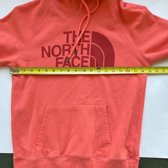 The North Face TNF Sweatshirt Hal Dome Hoodie Graphic Logo Pullover Salmon Sz S - Picture 3 of 7